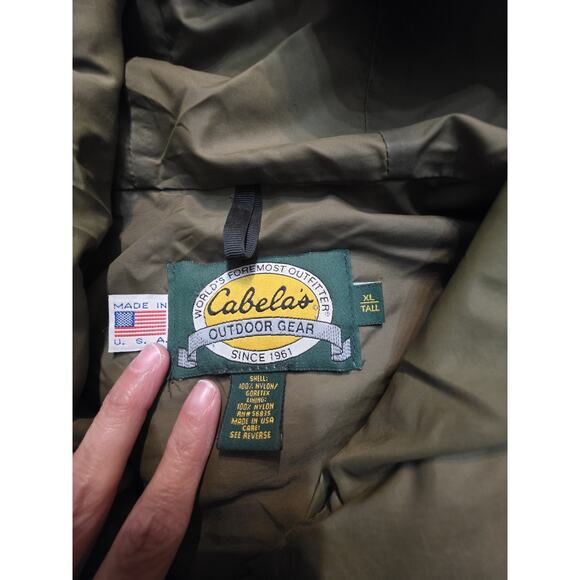 Cabelas Men's Camo Light Weight Long Sleeve Jacket With Hood Size Xl - Picture 8 of 10